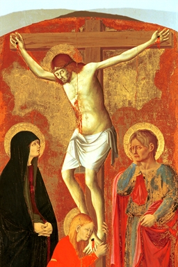 Crocifissione di Cristo con la Madonna, San Giovanni evangelista e santa Maria Maddalena; San Michele arcangelo; San Giovanni Battista